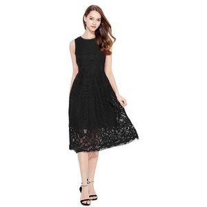 BNWT Lace Cocktail Party Dress in Black